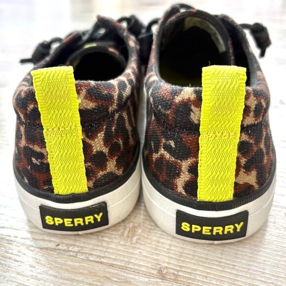 Sperry Crest Vibe Seacycled Cheetah Print Slip On Sneaker | Size 8.5 - Picture 6 of 8